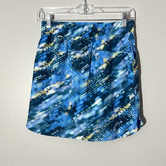 Slazenger Golf Hydro Dry Pull On Skort Abstract Pattern Blue Lights Women's XS - Picture 4 of 7